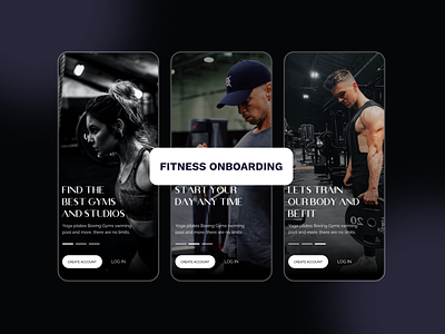 Fitness Onboarding UI Design - iOS app ui clean figma fitness app fitness ui gym mobile ui ui ui design uiux ux ux design