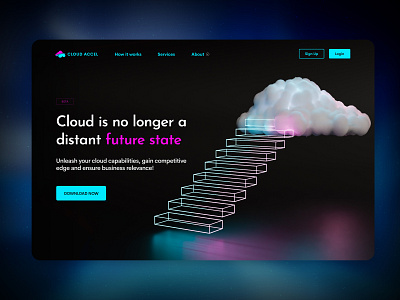 Cloud Enablement Abstract Landing Page - Hero Banner
