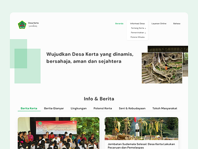 Kerta Village Official Website Redesign Concept government ui ux website