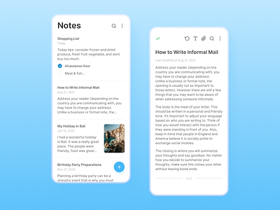Note Taking App android mobile ui