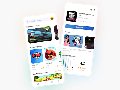 Game Store App android design mobile ui