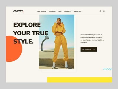 COATSY · Fashion Landing Page design fashion landing page ui webdesign website