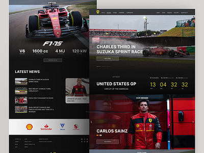 Ferrari Landing Page - Redesign Concept