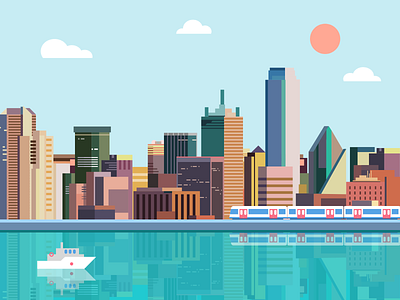 City illustration cityscape illustration