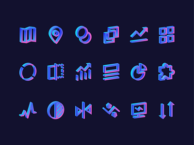 Icon sets data design geometric icon logo ui