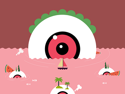 Weird - eyes design eye eye catching illustration logo sea sun ui weird