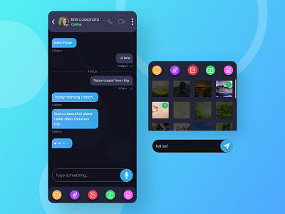 Telegram Messenger 2020 trend adobe xd chat dark ui debutshot dribbble shot message messager mobile product telegram ui ux