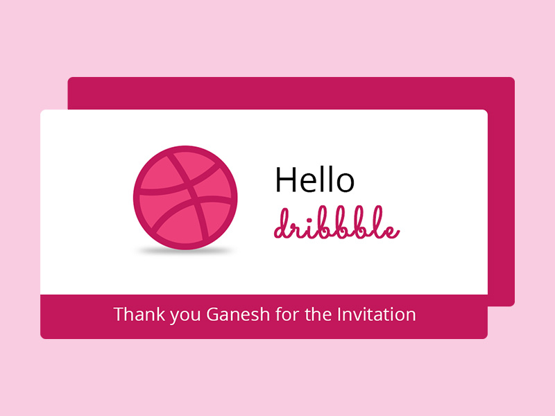 My Debut shot business card first shot typography invitation hello dribbble debut