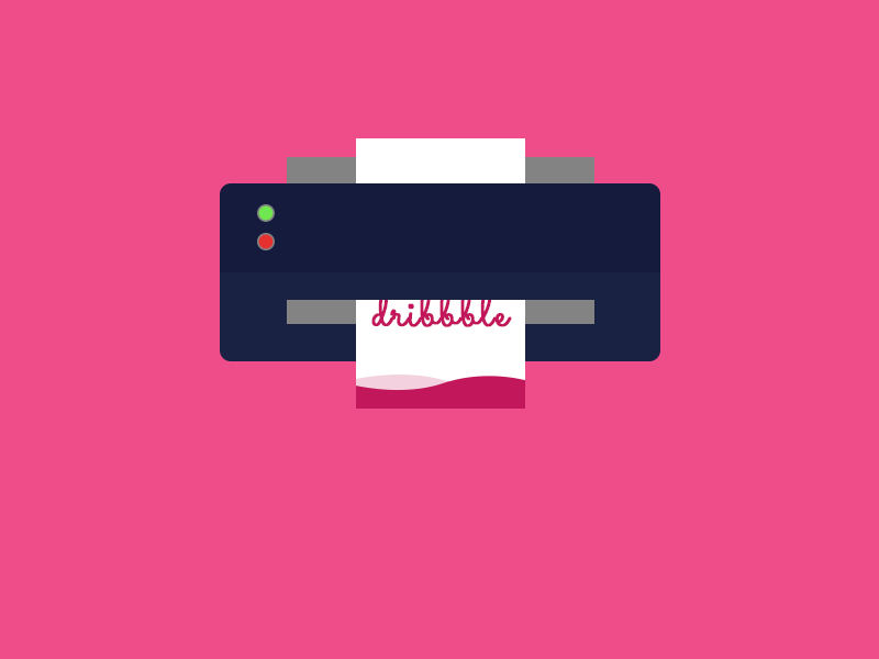 Hello Dribbble dribbble shot printer