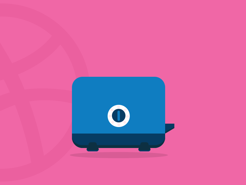 Dribbble Invite appliance bake bread toaster cooking drawing dribbble best shot dribbble invite giveaway dribbble invites food household icon illustration