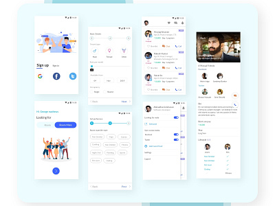 Room mate finder 2019 trend adobe xd debutshot dribbble shot flatmate illustration mobile ui product rental roommate roommate finder socail media ui ux