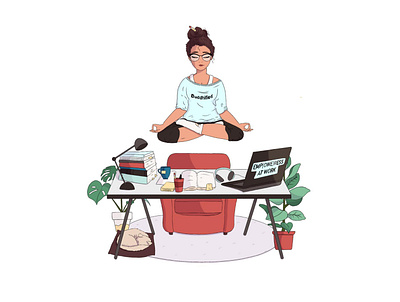 Buddhism Podcast Illustration girlillustration illustration mindfulness