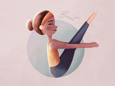 Yoga Series - Pose 1 girlillustration illustration yoga