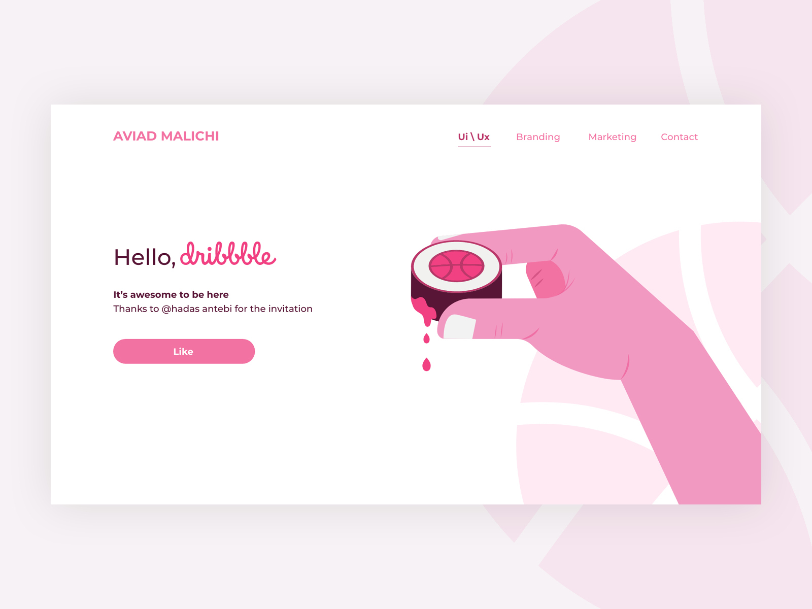 My Dribbble First Shot By Aviad Malichi On Dribbble