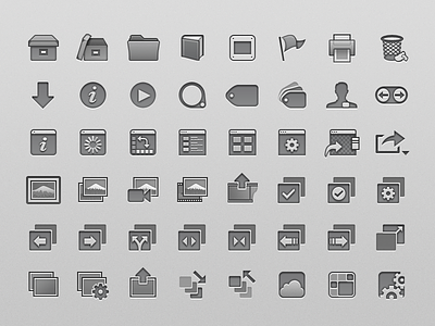Apple Aperture Toolbar Icons (2012) aperture apple icons