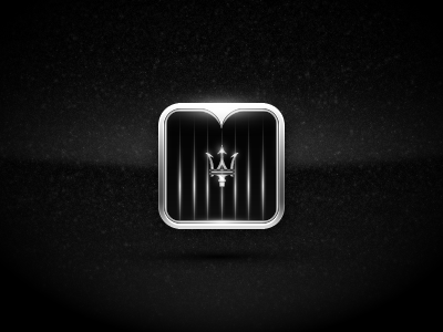 Maserati iOS Icon automobil car chrome grill icon ios maserati omg shiny trident