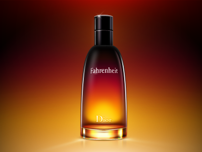 Fahrenheit dior fahrenheit glass perfume bottle