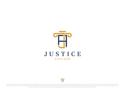 Minimal Logo Design "Justice Adviser" branding design flat law firm lawyer logo logo design minimalist typography vector