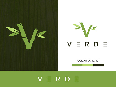 "V" letter | Verde minimalist monogram logo design