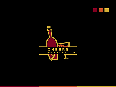 Cheers! Tours And Events. Logo Design branding business cheers illustrator logo