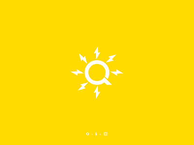 Monogram Q branding energy icon monogram q sun sun rise