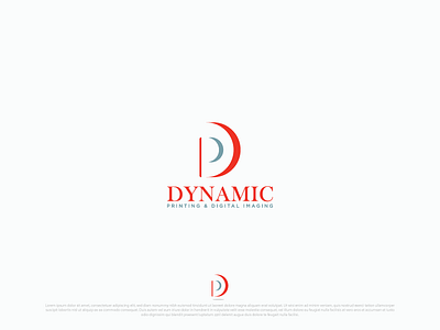 "Dynamic Printing Digital Imaging" Logo Design branding d design digital dp dynamic flat illustrator imaging logo logodesign negative space p printing vector