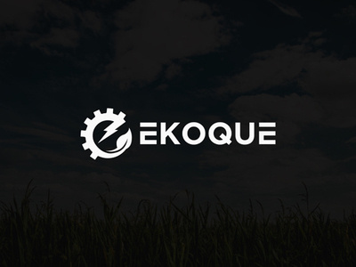 "EKOQUE" Brand Logo brand branding design e ekoque electric electric motors energy environment flat icon illustrator logo monogram motors technology ui ux vector