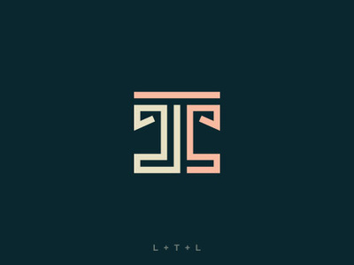 "LTL" Monogram branding design flat l logo ltl monogram simple t