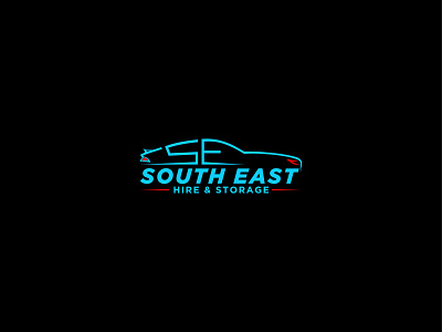 South East Hire & Storage Logo design branding design e east flat hire storage logo s south