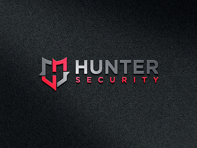 "H+S+Shield" Hunter Security logo brand branding design flat icon illustrator logo monogram negative space security shield typography vector