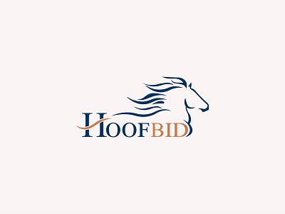 Branding for online horse auction "Hoofbid" bid branding design flat horse horse racing logo online race text typhography typography