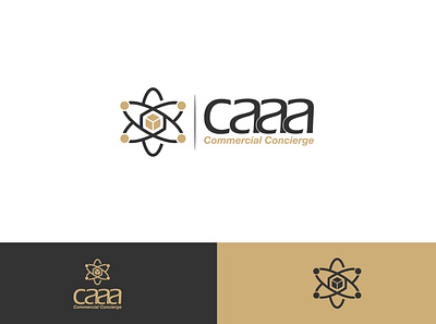 CAAA Commercial Concierge brand branding commercial commercial art concierge design flat icon logo monogram typography