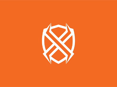 "X" Shield brand branding design flat logo monogram shield typography x x logo x monogram x shield x shield logo x shield monogram