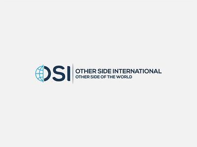 "OSI" Other Side International branding design flat logo design monogram o world osi osi logo other side vector world