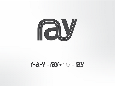 Step by step concept of "ray" logo