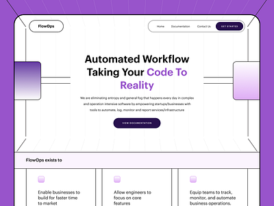 FlowOps - Better Product Operations code color design fintech homepage purple saas ui user inteface ux web website