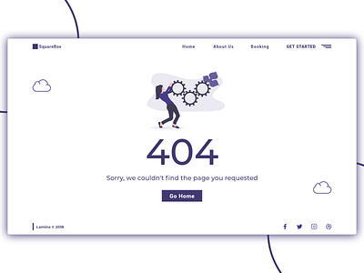 A simple error 404 page branding design illustration ui ux web website