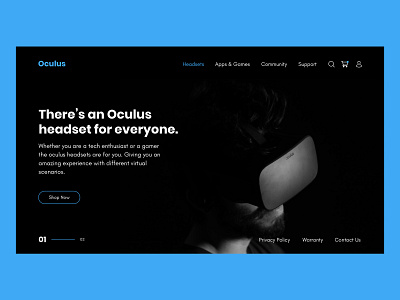 Oculus VR Landing Page