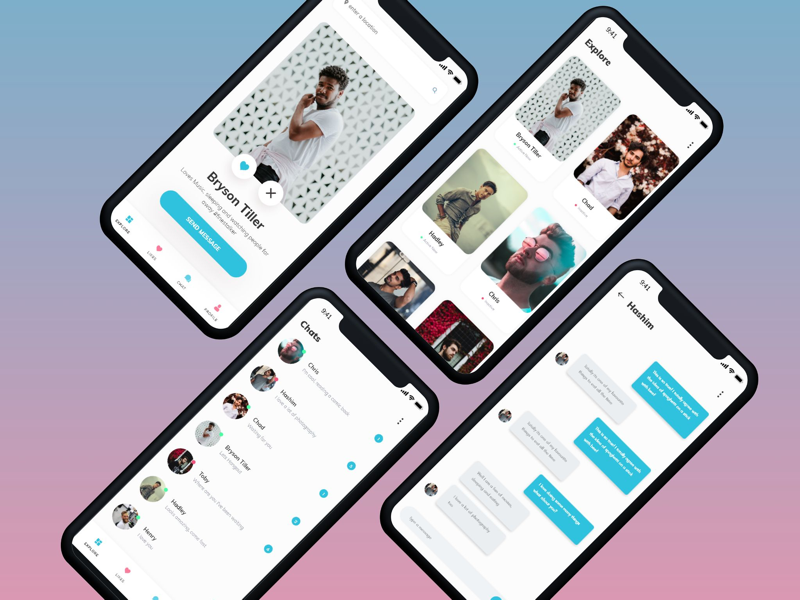 A dating app ui app typography color user experience user interface ux