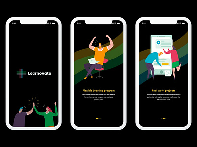 Learnovate - an educational app branding clean color design illustration ui user inteface ux web website