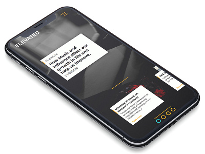 Elevated Music Blog black and white blog desiginspiration minimal mobile app design music platform sketch ui ux web design website