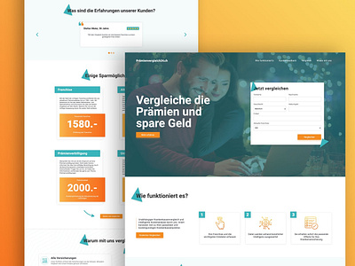 Insurance - Landing page cards icons insurance company interaction landing page landingpage motion ui uiux website design