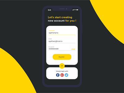 Sign Up - Daily UI #001 daily ui daily ui 001 dailyui001 mobile app design sign up page ui ui ux design ux