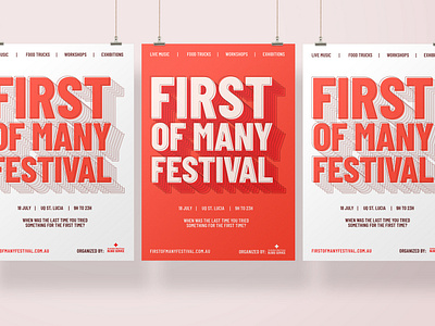 First of Many Festival posters event festival music poster typography