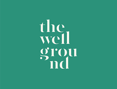 The Wellground logo branding elegant green logo logo logo design logodesign logotype serif stencil typogaphy