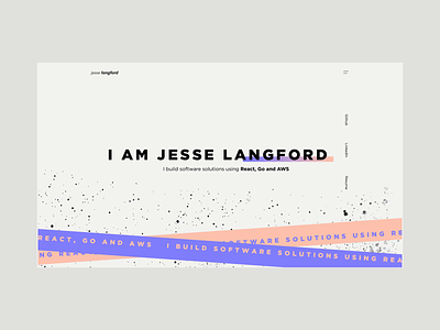 Jasse Langrord | Personal Website - Hero Motion barabaka clean concept design developer landing motion graphics personal portfolio resume ui ux