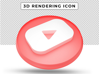 3d rendering social media icon