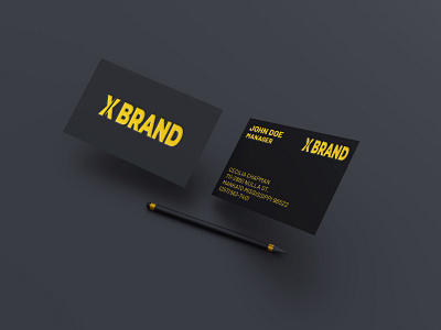 Luxury and Elegant Gold Foil Business Card Mockup psd mockup