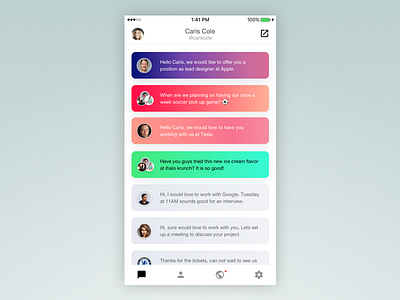 Chat-UI View 01 app chat clean cool minimal ui ux