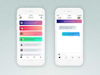 Chat UI app chat clean cool minimal ui ux